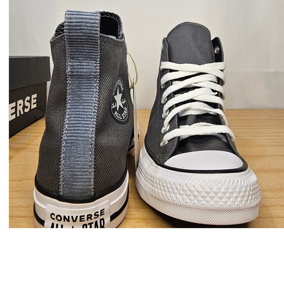 Converse CTAS Canvas Hi Tops Brand New Women's 6.5 Cyber Grey #A02781F NWT - Picture 7 of 9